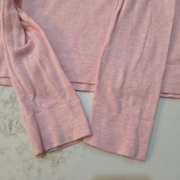 J. Crew Teddie Sweater Small Pink Cotton Lightweight Long Sleeve Preppy Girly - Picture 4 of 8